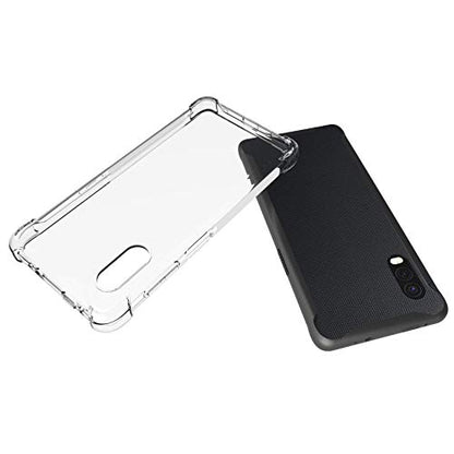USTIYA Case for Samsung Galaxy XCover Pro Clear TPU Four Corners Protective Cover Transparent Soft funda