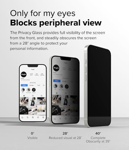 Ringke for iPhone 17e / 16e / 14/13 Screen Protector [Easy Slide Privacy] - size: iPhone 17e / 16e / 14 / 13 Pro / 13