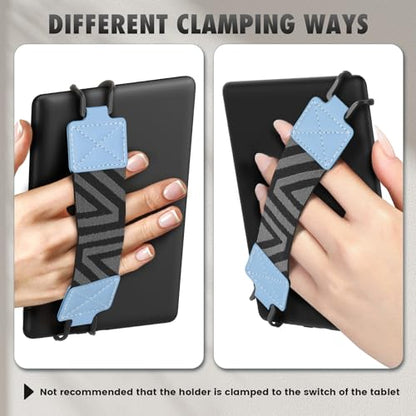 MoKo Security Hand-Strap for 6-8" Kindle eReaders Fire Tablets, Light Blue - color: 2-light Blue, style: Patterned Strap