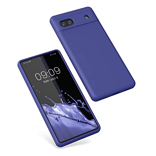 kwmobile Case Compatible with Google Pixel 6a Case - TPU Silicone Phone Cover with Soft Finish - Blue Violet - color: Blue Violet, size: Pixel 6a