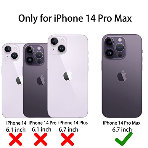 for iPhone 14 Pro Max Case with 2 Screen Protector,Heavy Duty Shockproof Drop Protection Rugged 3-Layer Military Tough Durable Protective Cover for Apple iPhone 14 Pro Max6.7 (Red/Black) - color: Red/Black