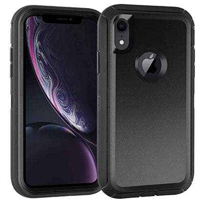 Co-Goldguard Case for iPhone XR Case 3-Layer Heavy Duty Bumper Cover Military Grade Drop Protection Shockproof Phone Case for iPhone XR 6.1 Black - color: Black01