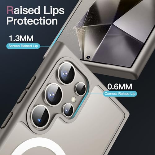 JETech Magnetic Case for Samsung Galaxy S24 Ultra, Titanium Grey - color: Titanium Grey, size: Galaxy S24 Ultra