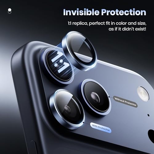 Hoerrye for iPhone 17 Pro Max/17 Pro Camera Lens Protector - Case Friendly - color: Deep Blue