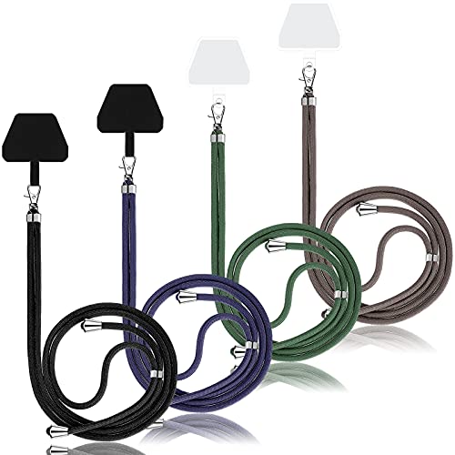 Weewooday 4 Pcs Phone Lanyard Crossbody Phone Strap, Deep Color Series - color: Deep Color Series