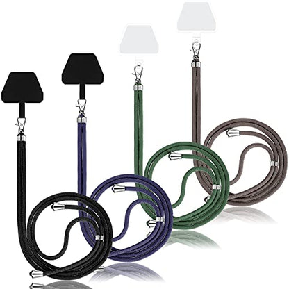 Weewooday 4 Pcs Phone Lanyard Crossbody Phone Strap, Deep Color Series - color: Deep Color Series