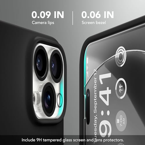 GONEZ Magnetic for iPhone 15 Pro Max Case, Silicone Cover Black - color: Black, size: Iphone 15 Pro Max