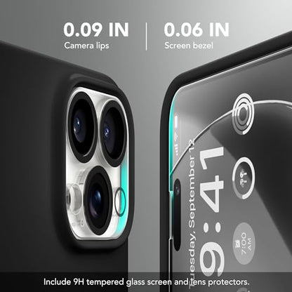 GONEZ Magnetic for iPhone 15 Pro Max Case, Silicone Cover Black - color: Black, size: Iphone 15 Pro Max