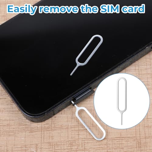 Qianyu 17 PCS SIM Card Removal Tool Set, Stainless Steel Phone Tray Opener Pin SIM Card Pin Universal SD Cards Tray Watchchain Link Remover Compatible with Smartphones Tablets