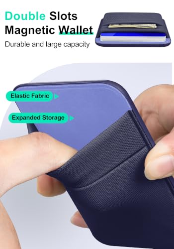 Senose Compatible for Magsafe Wallet, Slim Magnetic Phone Wallet, Blue | 6 Cards Holder, Phone Wallet for Back of Phone Compatible for iPhone 17/16/15/14/13/12 Pro Max Plus Air Series - color: Blue