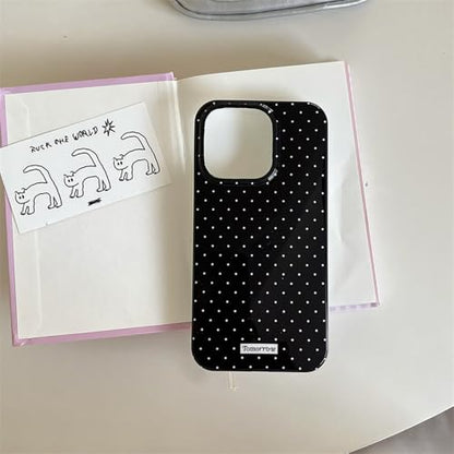 inewateri Compatible with iPhone 11 Case with Cute Fashion Polka Dot Aesthetics Design Simple Cases for Soft TPU Slim Protection Cover-Black - color: Black, size: iPhone 11