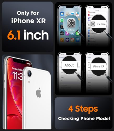 SPIDERCASE Magnetic for iPhone XR Case,Black - color: Black, size: Iphone XR 6.1"