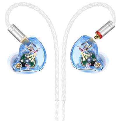 Audiovance Vibes 202 HiFi Wired Earbuds, IEM in-Ear Monitor Headphones - color: 8-Light Blue
