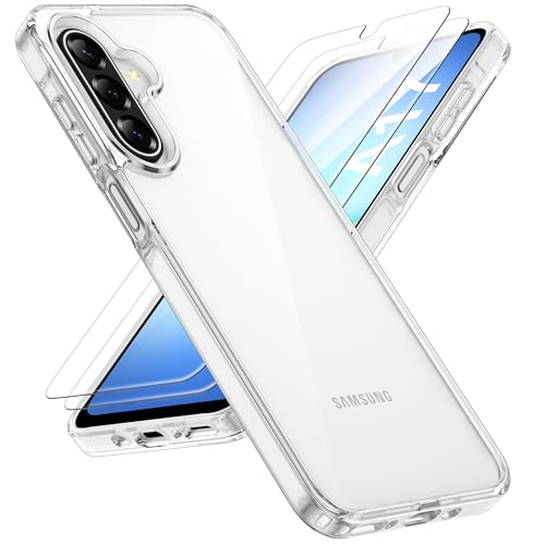 ORETECH for Samsung Galaxy A17 Case, Samsung Galaxy A17 5G Phone Case, and 2 Pack Screen Protector, Anti Yellowing Ultra Slim Thin Shockproof Transparent Back Phone Cover - Clear - color: Transparent Back - Clear, size: Samsung Galaxy A17