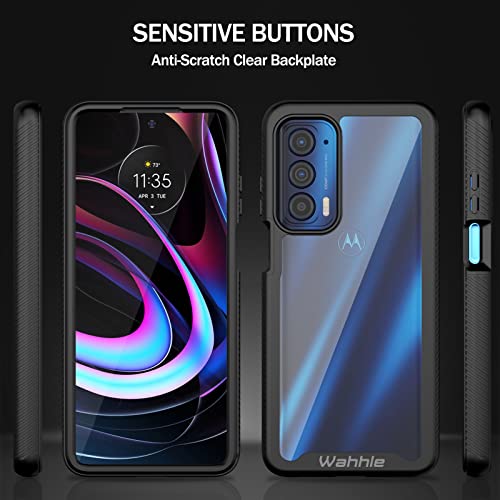 Compatible with Motorola Edge 5G UW Case, Built in Screen Protector Full Body Shockproof Slim Fit Bumper Protective Phone Cover for Edge 2021-Black/Clear - size: Moto Edge 5G UW 2021