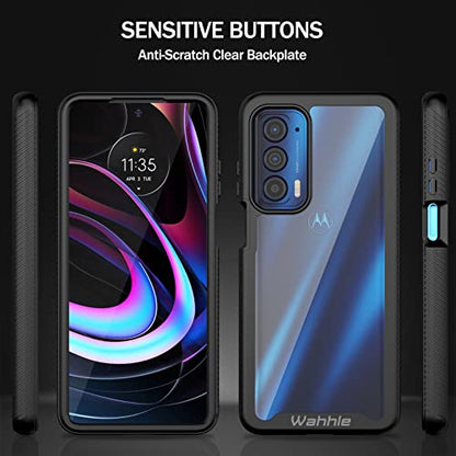 Compatible with Motorola Edge 5G UW Case, Built in Screen Protector Full Body Shockproof Slim Fit Bumper Protective Phone Cover for Edge 2021-Black/Clear - size: Moto Edge 5G UW 2021