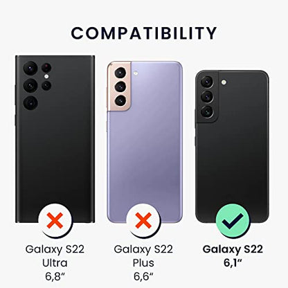 kwmobile Case Compatible with Samsung Galaxy S22 Case - Slim TPU Silicone Phone Cover - Soft Touch Finish - Black - color: black, size: Galaxy S22
