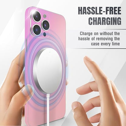 2Pcs Skin Wrap Compatible for iPhone 15 Pro – Slim Decal Vinyl Protective Film for Sides & Back – Sleek Fit, Premium Look – Compatible with All iPhone 15 Pro Cases - Iridescent Pink - color: Iridescent Pink