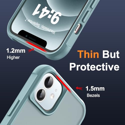 SKYLMW Compatible with iPhone 12/12 Pro Case with Stand,Blue | iPhone 12 Case iPhone 12 Pro Case 6.1",Magnetic Ring Stand,Compatible with MagSafe,Military Protection,Great Grip Feeling - color: Blue, size: Iphone 12 & Iphone 12 Pro