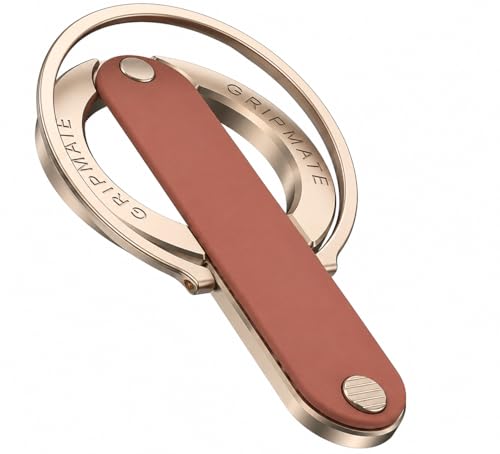 GripMate 2nd Magnetic Phone Ring Holder, Slim MagSafe Finger Loop Grip - color: Amber
