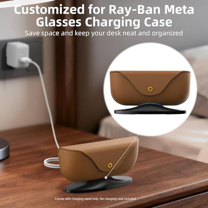 HiBloks Magnetic USB-C Charging Dock for Ray-Ban Meta Glasses Charger Case