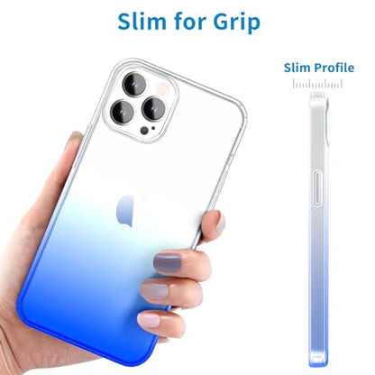 JJGoo Compatible with iPhone 14 Pro Case, Clear Soft Shockproof Protective Slim Thin Bumper Cover Transparent Phone Case, Gradient Blue - color: Gradient Blue