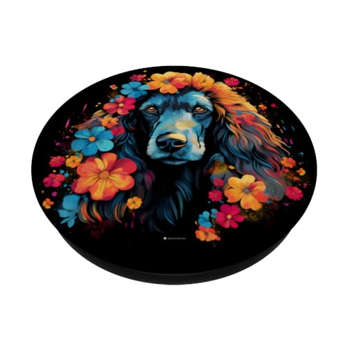 Colorful Poodle watercolor Art Pet Dog Mom Poodle PopSockets Standard PopGrip - style: Standard