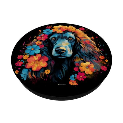 Colorful Poodle watercolor Art Pet Dog Mom Poodle PopSockets Standard PopGrip - style: Standard
