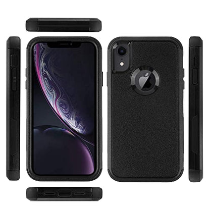 Co-Goldguard Case for iPhone XR, [3-Layer][Shockproof] [Dropproof] for iPhone XR Phone Case, Heavy Duty Protection Case for iPhone XR, 6.1 inch (Black) - color: Black