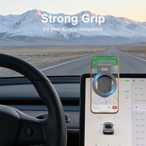 XO Magnetic Phone Holder for Car,Strong Non-Slip Car Phone Mount, Hands-Free Navigation for Car,Phone Holder for Car/Desk, Compatible with iPhone/Samsung and All Smartphones - color: 1-Pack