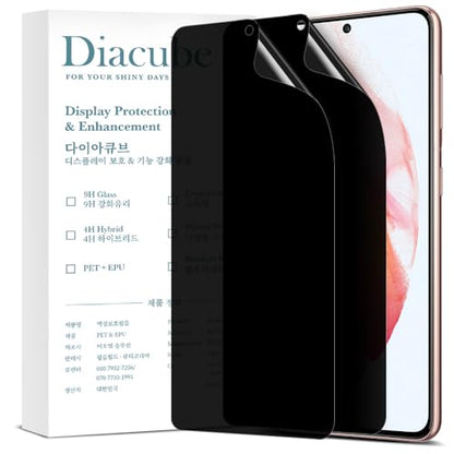 For Samsung Galaxy S21 [Upgraded 27°] Privacy Screen Protector [2 PACK][Fast Fingerprint ID Unlock][Anti-Spy PET Film][Easy Installation with Alignment Jig] [Scratch Resistant] - size: Galaxy S21