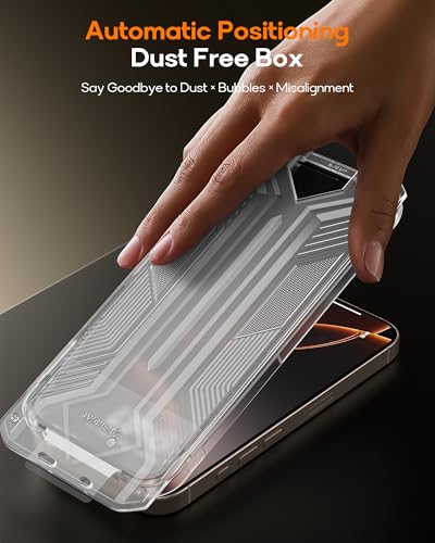 2 Pack for iPhone 15 Pro Max Privacy Screen Protector Tempered Glass:9H+ Durable, Auto Positioning, Bubble Free, High Definition, Easy Installation