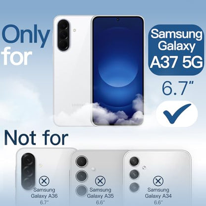 JETech Case for Samsung Galaxy A37, Anti-Yellowing, Clear | Shockproof Protection, Scratch Resistant Hard PC Back, Durable Transparent TPU Bumper - color: Clear, size: Galaxy A37