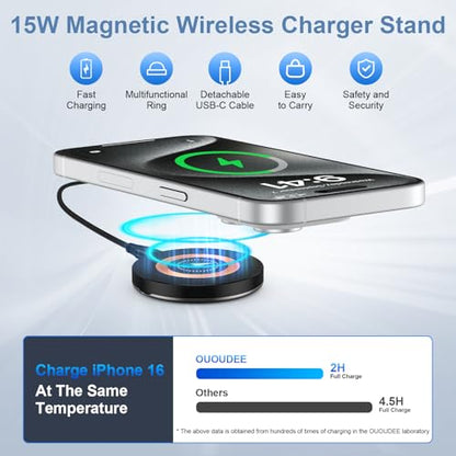 S25 S24 Ultra Magnetic Wireless Charger Fast Charging Pad for Samsung Galaxy Z Fold 7/6/Flip 7/6/5/S25 Edge/S24/S23/S22/S21/Moto Edge 2024,15W Wireless Phone Magsafe Charger &20W USB C Charger Block
