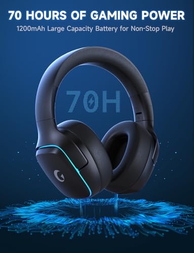 Gvyugke 2.4GHz Wireless Gaming Headsets for PS5, PS4, PC, Switch,MatteBlack - color: Matte Black