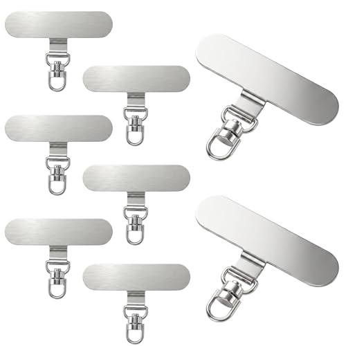 WJAAA 8Pcs Lanyard Tab, 360° Rotating Phone Tether Tab