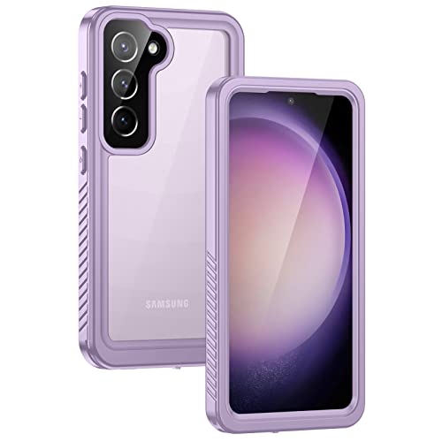 Lanhiem for Samsung Galaxy S23 Case (Not for S23 Plus), IP68 Waterproof Dustproof Case with Built-in Screen Protector, Heavy Duty Full Body Protective Cover for Galaxy S23 5G 6.1 Inch, Purple - color: Purple, size: for Galaxy S23