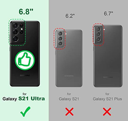 Shields Up for Samsung Galaxy S21 Ultra Case with Card Holder Stand, Clear - color: Clear, size: Galaxy S21 Ultra
