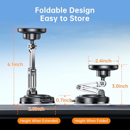 SYNCWIRE for MagSafe Car Mount Vacuum Magnetic Phone Holder