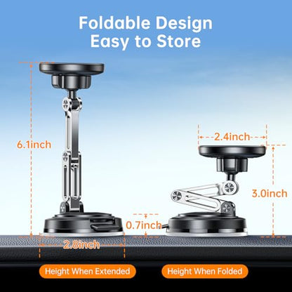 SYNCWIRE for MagSafe Car Mount Vacuum Magnetic Phone Holder