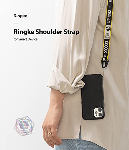 Ringke Phone Lanyard for iPhone 17 Pro Max and Most Smartphones [One-Touch Buckle] Shoulder Strap Adjustable Sturdy Universal Phone Crossbody Neck Lanyard for Travel Essentials - Ticket Band Black - color: Ticket Band Black