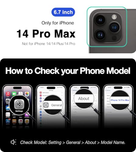 Magnetic for iPhone 14 Pro Max Wallet Case with Card Holder Black | Compatible with MagSafe, Shockproof Phone Cover with Detachable RFID Blocking Card Slot, Black - color: Black, size: iPhone 14 Pro Max