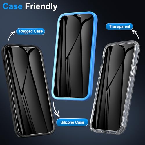 LYWHL 2 Pack for iPhone 15 / iPhone 15 Pro Privacy Screen Protector [Like Original Touch Sensitivity], Anti-Spy Private iPhone 15 Pro Film [Non-Glass], Case Friendly, Scratch-Resistant, Self-Healing - size: 6.1 inch - iPhone 15 / 15 Pro