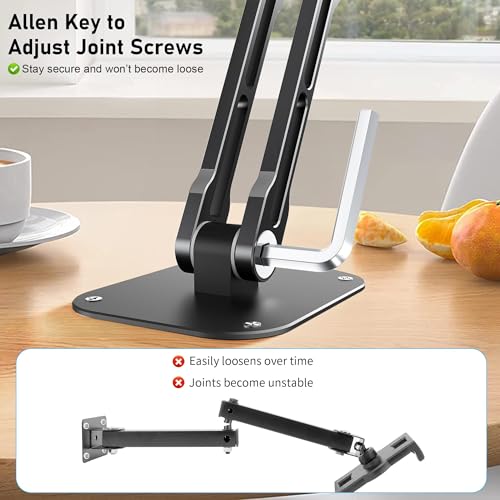 Magnetic iPad Wall Mount, Aluminum Dual-Arm Tablet Mount Holder - color: Black, size: 4.7"-15.6" - 2 arm mount