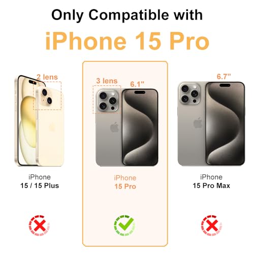 for iPhone 15 Pro Crystal Clear Card Case, [Slim & Protection][Up to 2 Cards] Anti-Yellowing Flexible TPU Wallet Case with Card Holder 2023 - size: iPhone 15 Pro