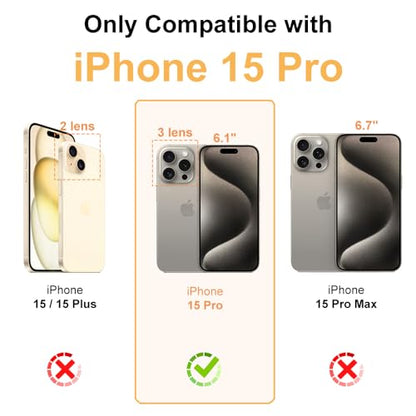 for iPhone 15 Pro Crystal Clear Card Case, [Slim & Protection][Up to 2 Cards] Anti-Yellowing Flexible TPU Wallet Case with Card Holder 2023 - size: iPhone 15 Pro