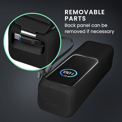 kwmobile Case Compatible with Anker Power Bank 25000mAh (A1695H11) - Portable Powerbank Cover - External Battery Charger Bag, Shockproof - Black - color: black