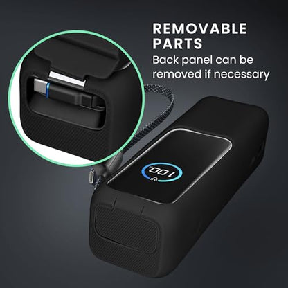 kwmobile Case Compatible with Anker Power Bank 25000mAh (A1695H11) - Portable Powerbank Cover - External Battery Charger Bag, Shockproof - Black - color: black