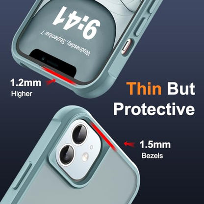 SKYLMW Compatible with iPhone 11 Case with Stand,Blue | iPhone 11 Phone Case 6.1",Magnetic Ring Stand,Compatible with MagSafe,Military-Grade Protection,Great Grip Feeling - color: Blue, size: Iphone 11