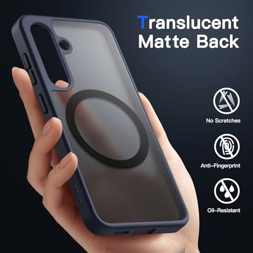 JETech Magnetic Case for Samsung Galaxy S24, Deep Blue - color: Deep Blue, size: Galaxy S24